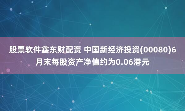 股票软件鑫东财配资 中国新经济投资(00080)6月末每股资产净值约为0.06港元